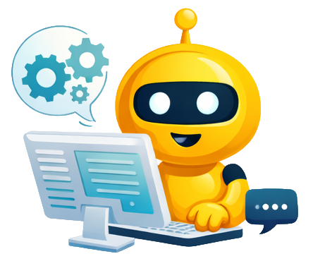 AutoSocials mascot creating visual content