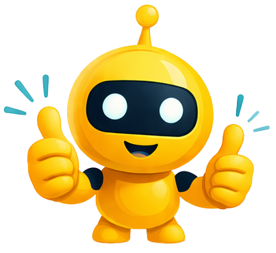 AutoSocials AI mascot giving a double thumbs up